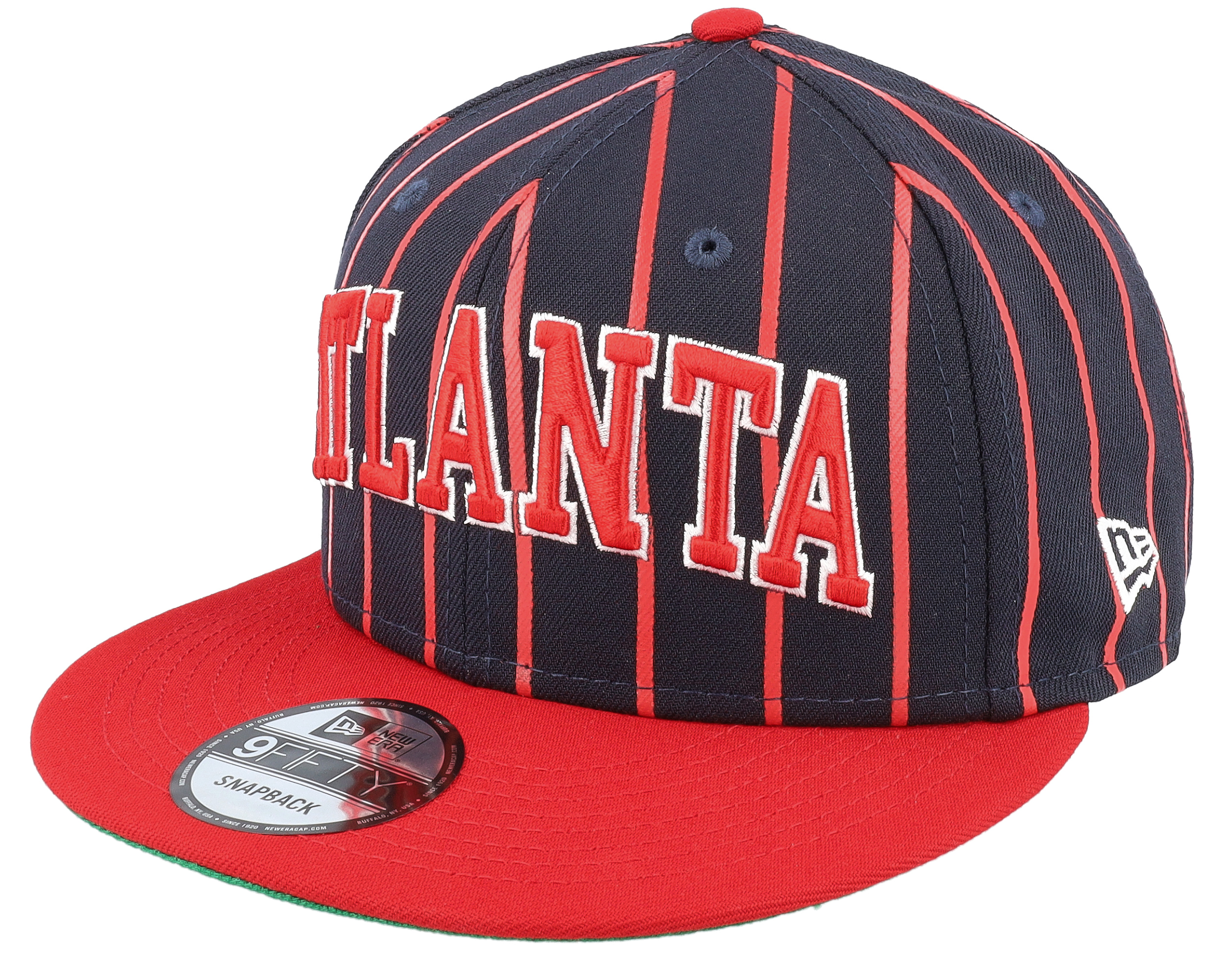 New Era 9Fifty MLB Atlanta Braves Basic Navy/Red Snapback Hat 11591082