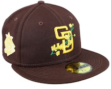 San Diego Padres 59FIFTY Sidepatchbloom Brown Fitted - New Era