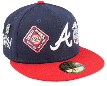 Atlanta Braves 59FIFTY Historic Champs Navy/Red Fitted