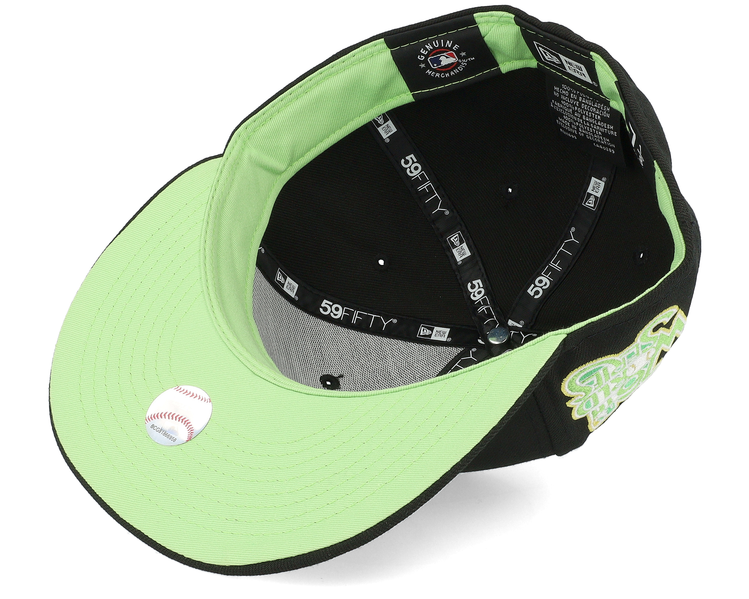 【US限定】NEW ERA 59FIFTY Pittsburgh Pirates Black CitrusPop Pittsburgh Pirates 59FIFTY Citruspop Black/Lime Fitted - New