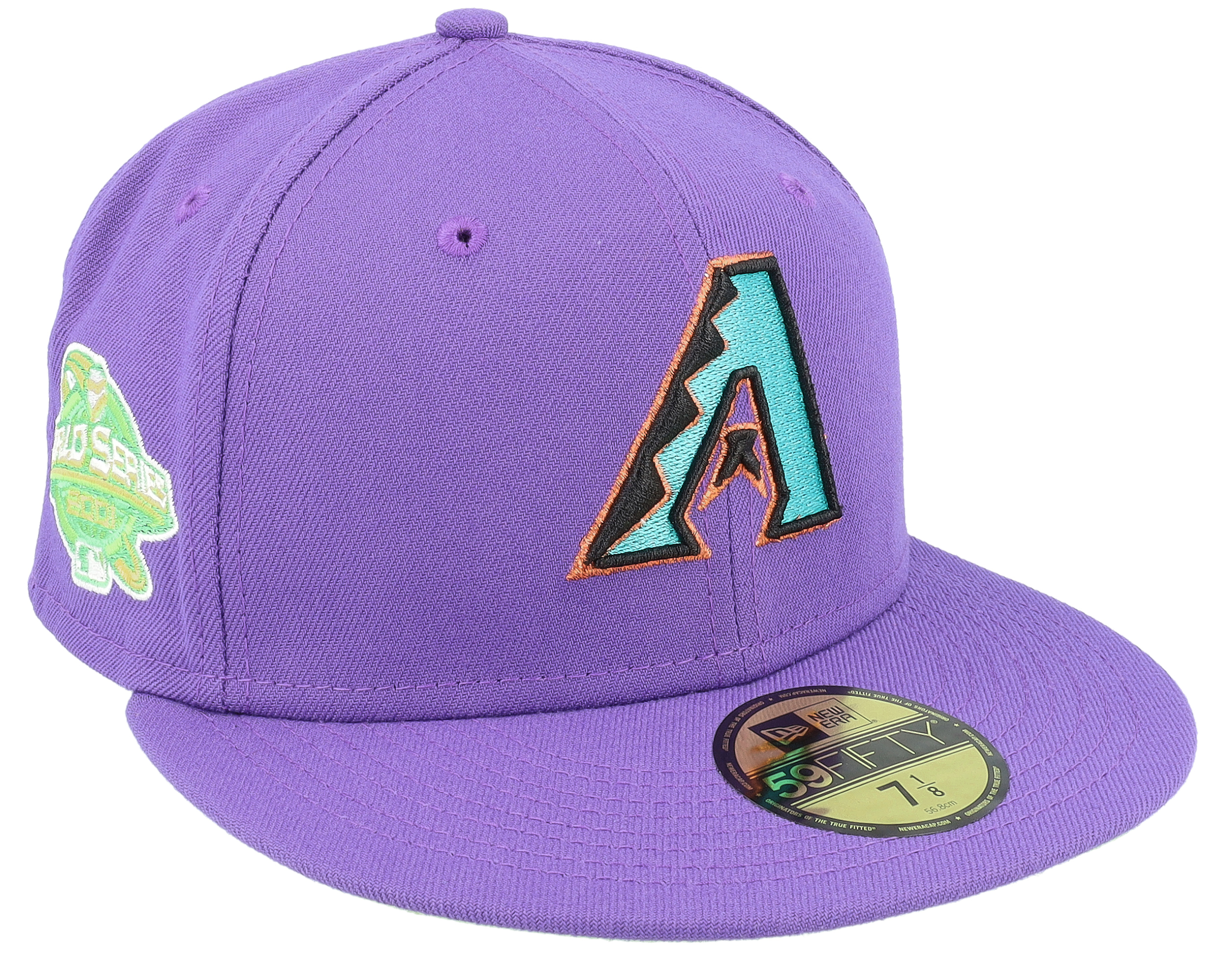 New Era Mens MLB Arizona Diamondbacks Citrus Pop 59FIFTY Fitted Hat 60288257 Purple, Green Undervisor 7 7/8