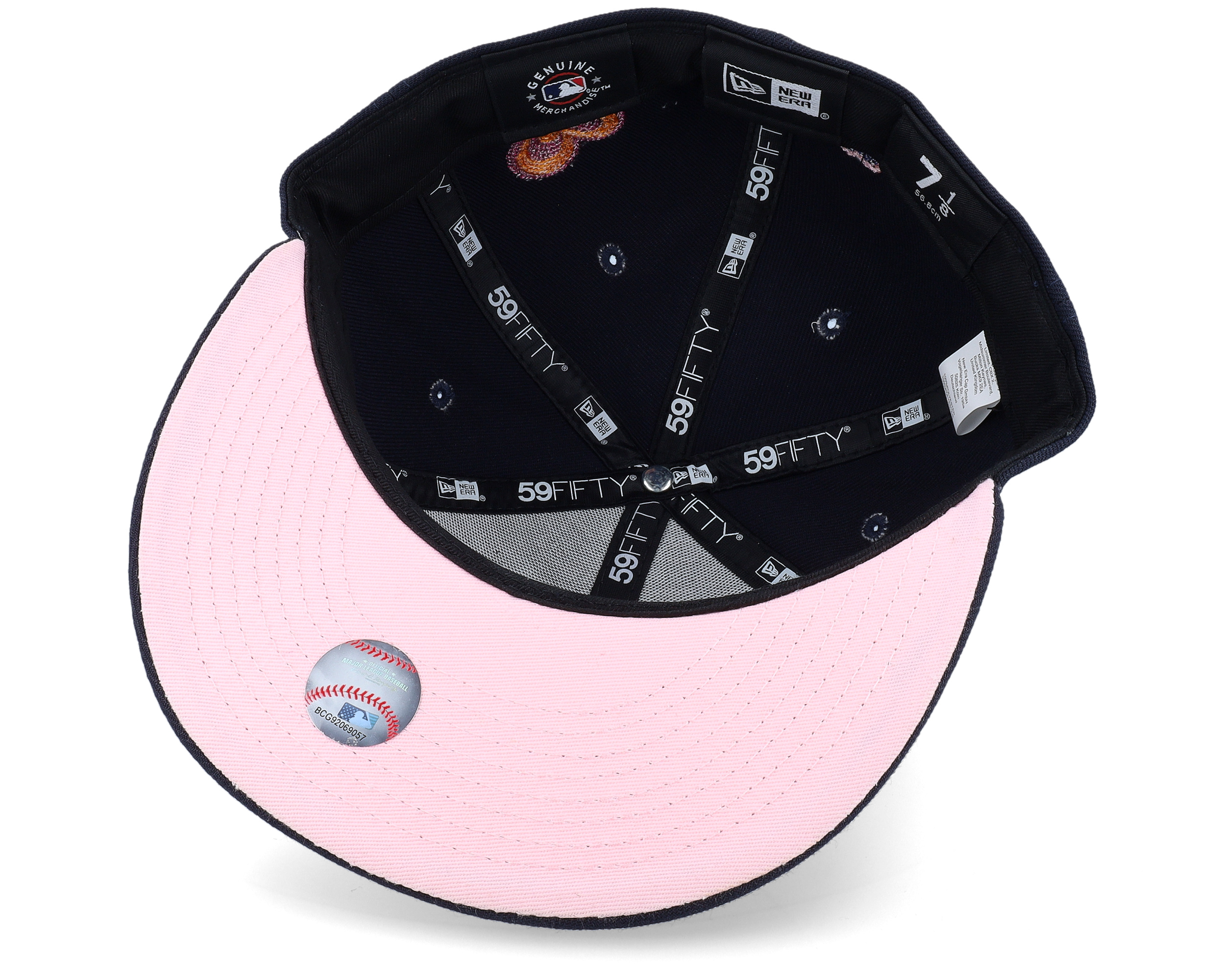 Yankees Fitted New York Yankees Navy Heart Pink Bottom New York