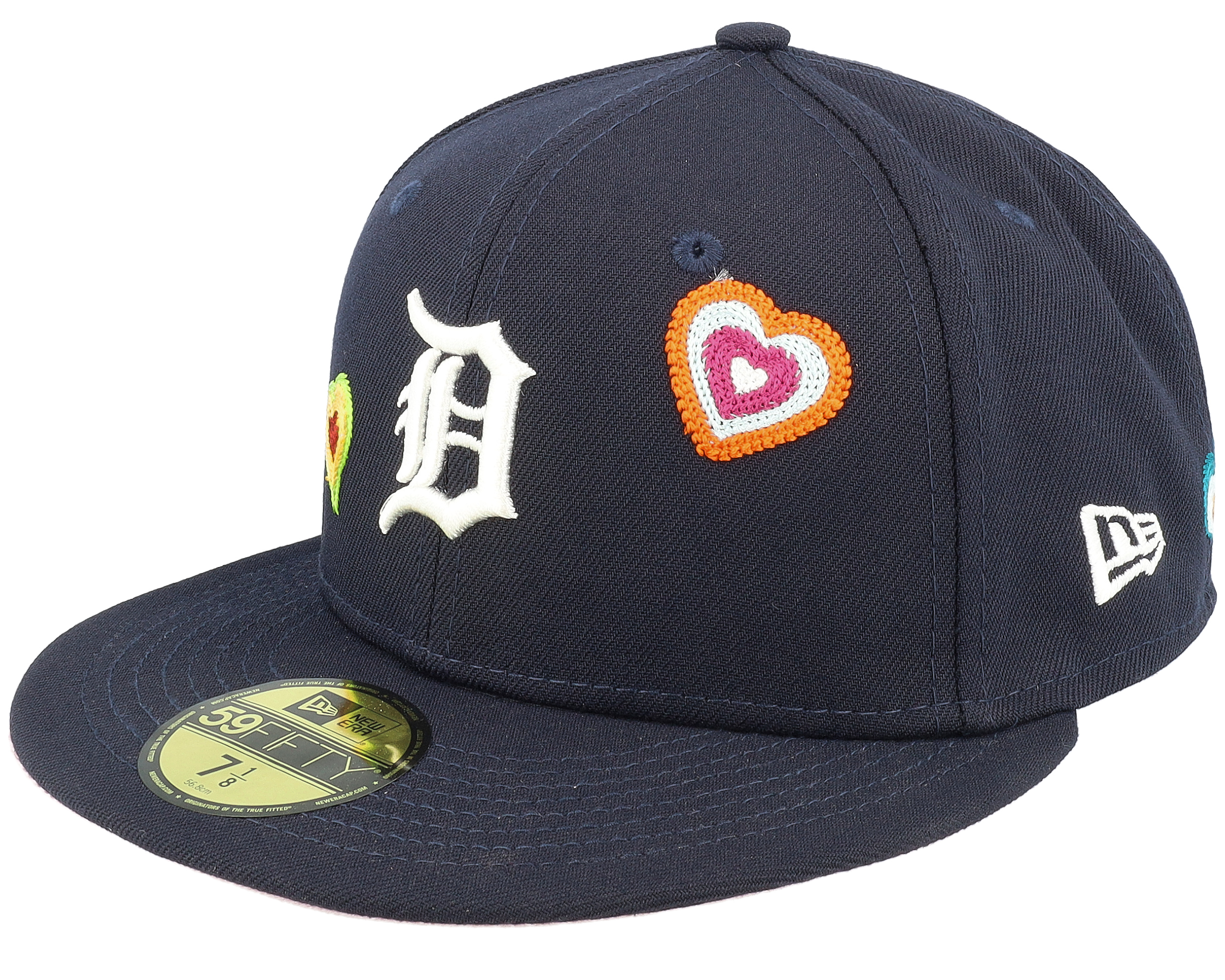 New Era Detroit Tigers Chain Stitch Hearts Pink Bottom Navy Blue