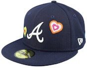 Atlanta Braves 59FIFTY Chainstitchheart Navy Fitted