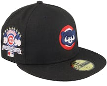 Chicago Cubs Newspaper & Cigar 59FIFTY 1990asg Black/Pink Fitted - New Era