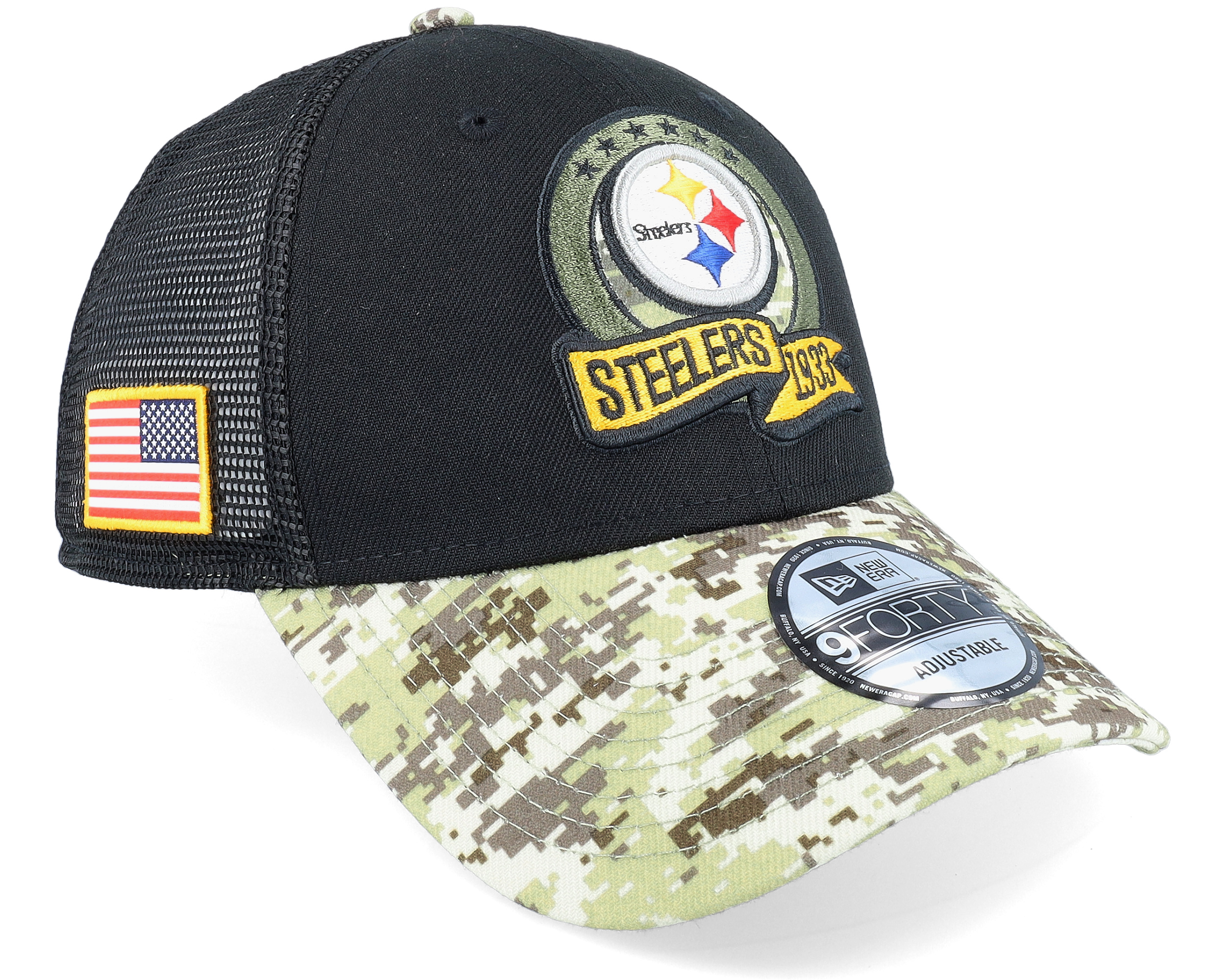 Green Bay Packers Hat Baseball Cap Fitted L XL Camo NFL Football New Era  Salute