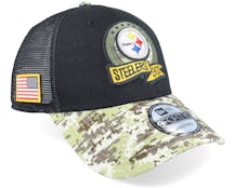 Pittsburgh Steelers M 9FORTY NFL Salute To Service 22 Black/Camo Trucker - New Era