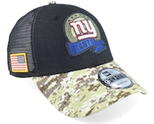 New York Giants M 9FORTY NFL Salute To Service 22 Black/Camo Trucker - New Era