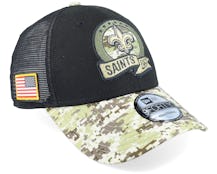 New Orleans Saints M 9FORTY NFL Salute To Service 22 Black/Camo Trucker - New Era