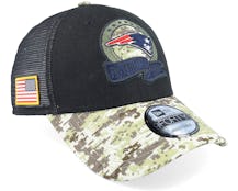 New England Patriots M 9FORTY NFL Salute To Service 22 Black/Camo Trucker - New Era