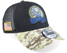 Indianapolis Colts M 9FORTY NFL Salute To Service 22 Black/Camo Trucker - New Era