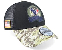 Houston Texans M 9FORTY NFL Salute To Service 22 Black/Camo Trucker - New Era