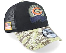 Chicago Bears M 9FORTY NFL Salute To Service 22 Black/Camo Trucker - New Era