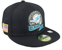 Miami Dolphins M 59FIFTY NFL Salute To Service 22 Black/Camo Fitted - New Era