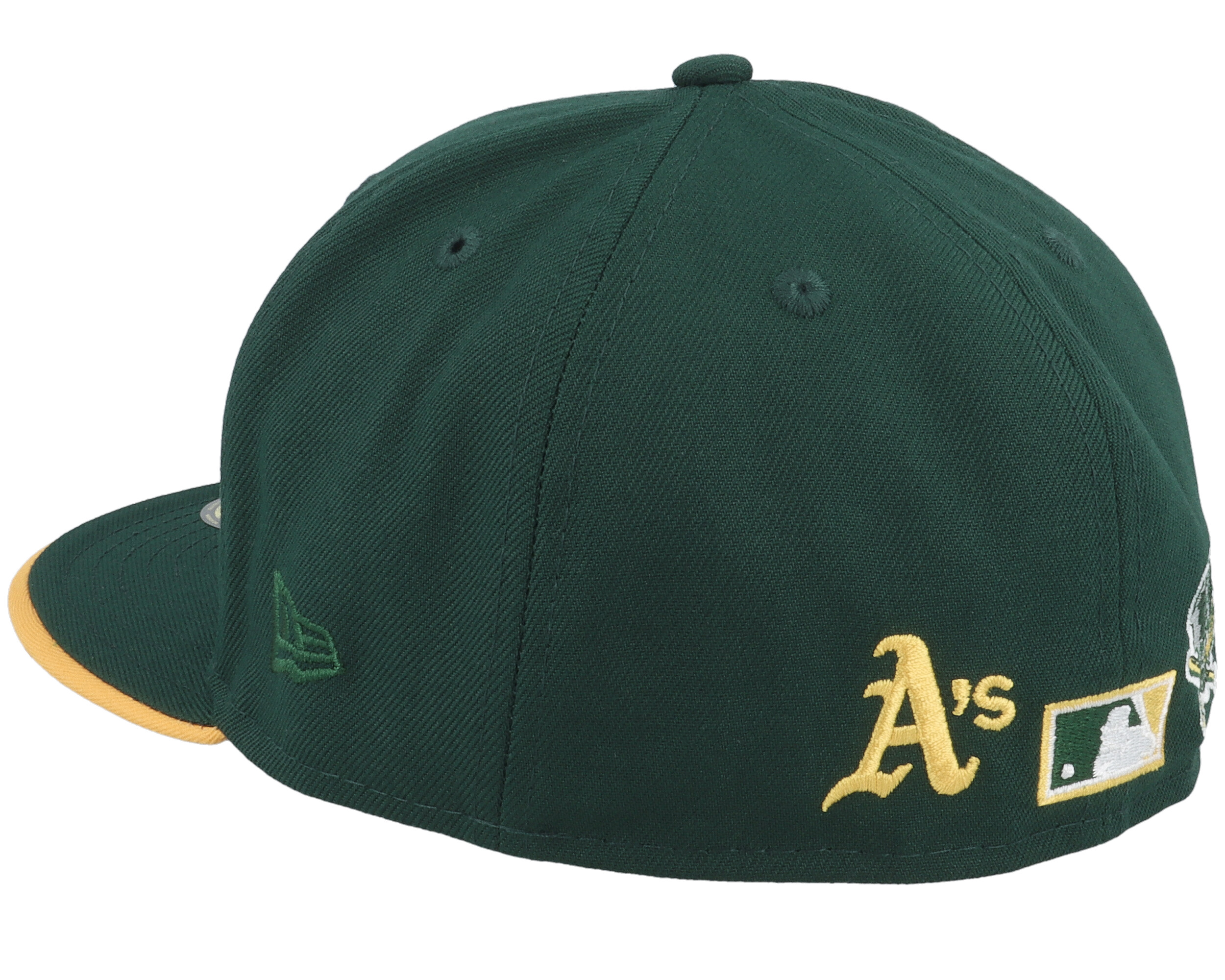 キャップ New Era MLB Authentic Oakland Athletics  Dark Green A-Go MLB New Era Oakland A's Athletics Fitted Hat Green 7 1/8 1/4
