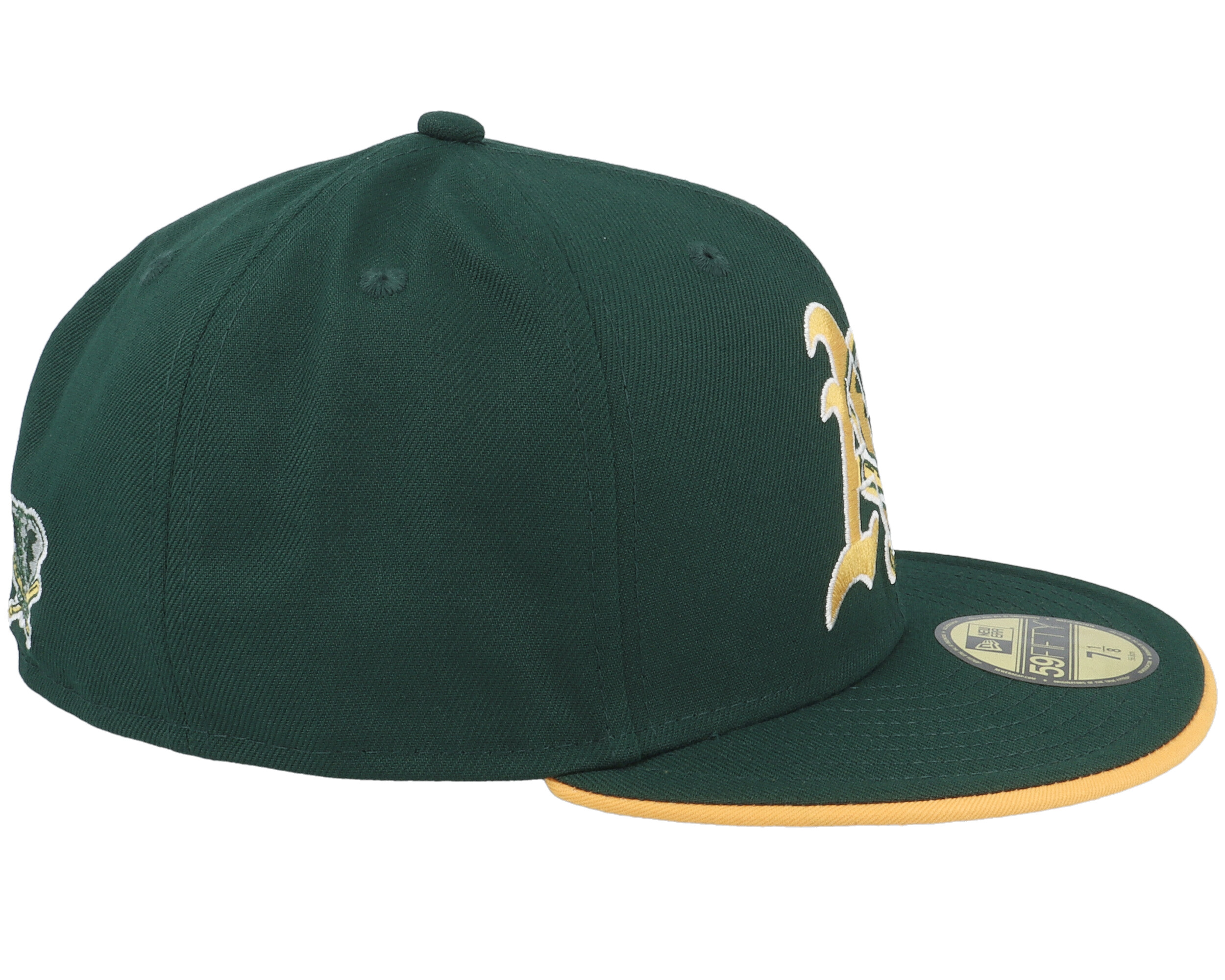キャップ New Era MLB Authentic Oakland Athletics  Dark Green A-Go MLB New Era Oakland A's Athletics Fitted Hat Green 7 1/8 1/4