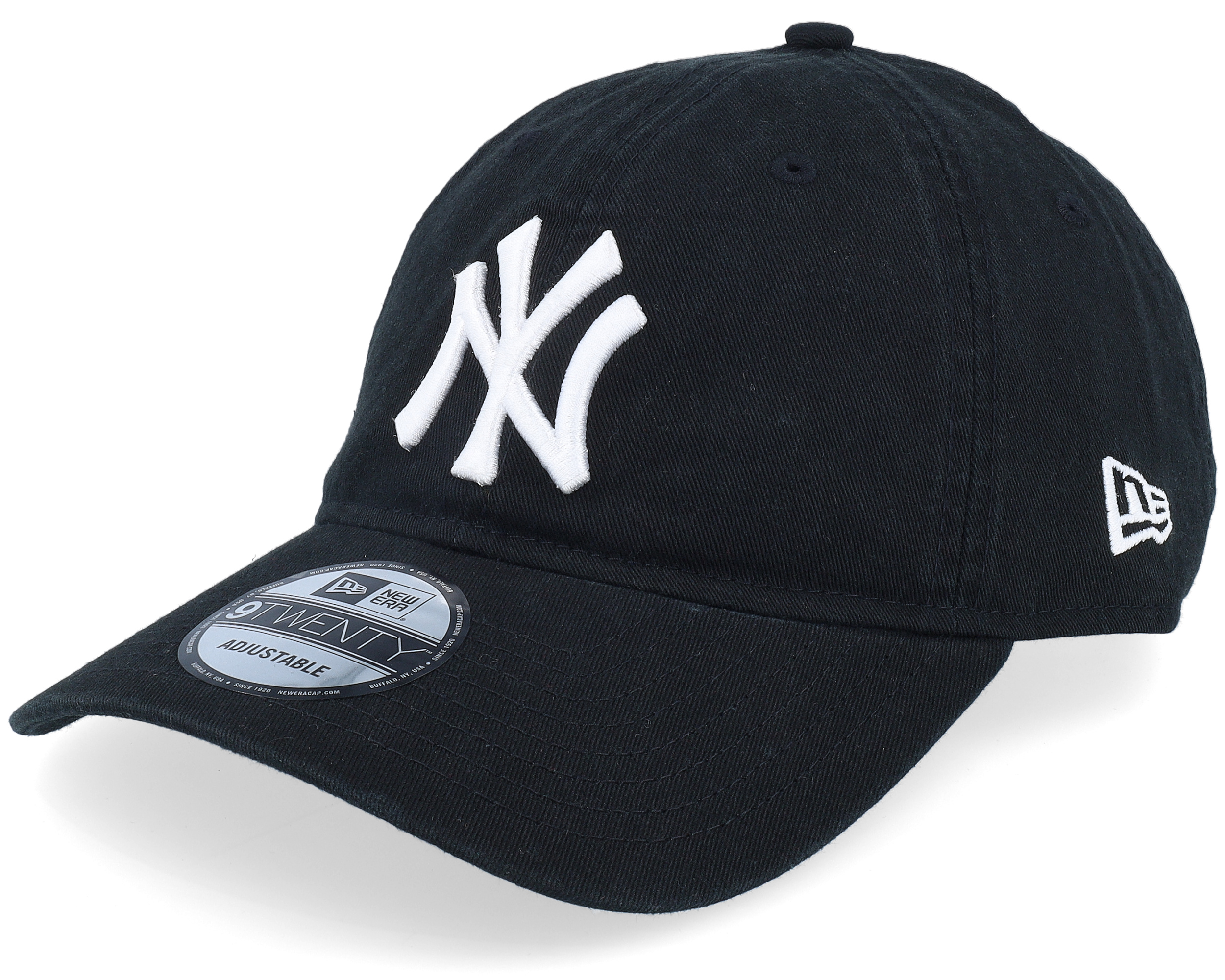 New York Yankees League Essential 9TWENTY Black/White Dad Cap - New Era ...