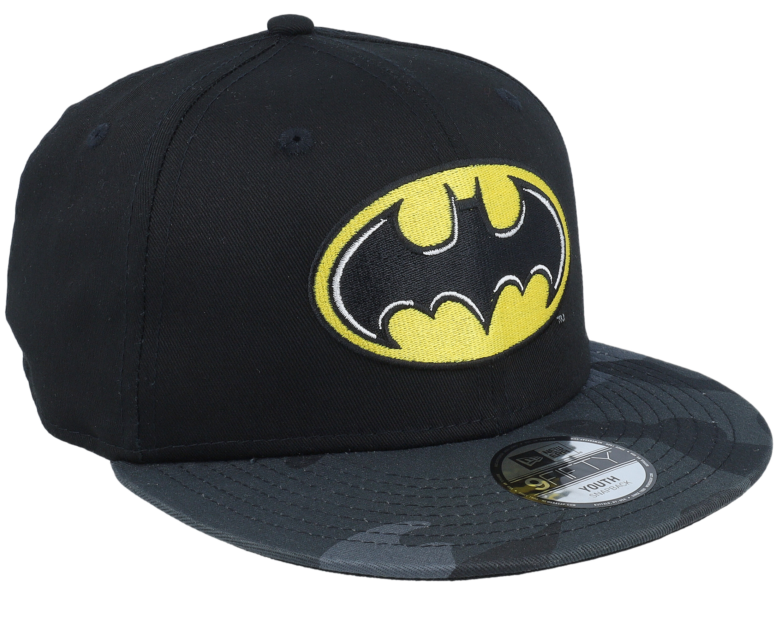 Cappellino New Era Batman 9Fifty Kids - Snapback Nero Con Ricamo DC Comics Per Bambini - Foto 3