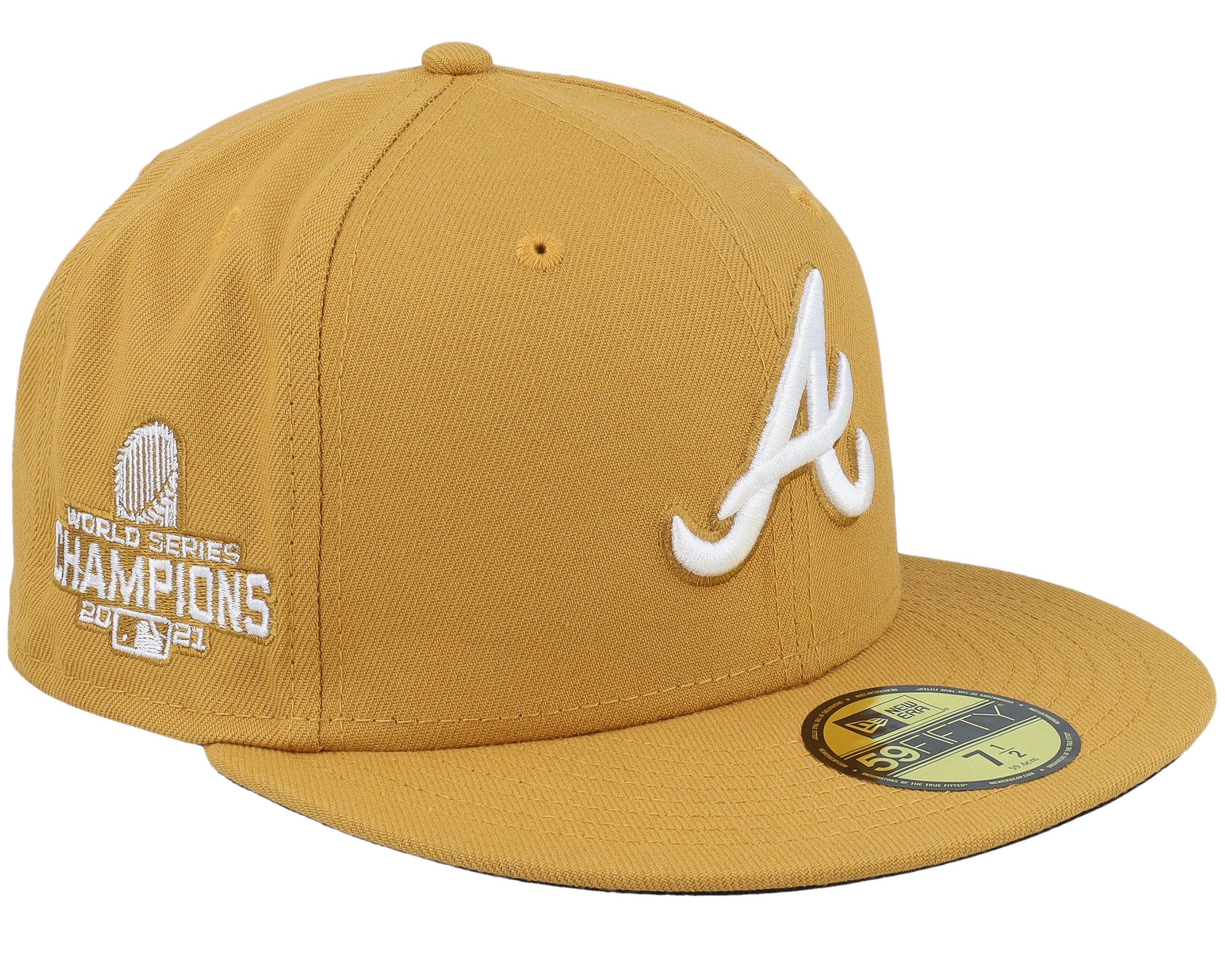 Atlanta Braves Lemon Cheesecake 59FIFTY World Series 2021 Tan Fitted
