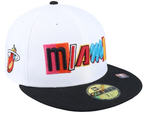 Miami Heat M 59FIFTY NBA City Edition 22 White/Black Fitted - New Era