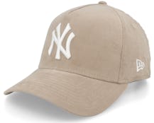 Hatstore Exclusive x New York Yankees Cord 9FORTY Ef Camel/White Adjustable - New Era