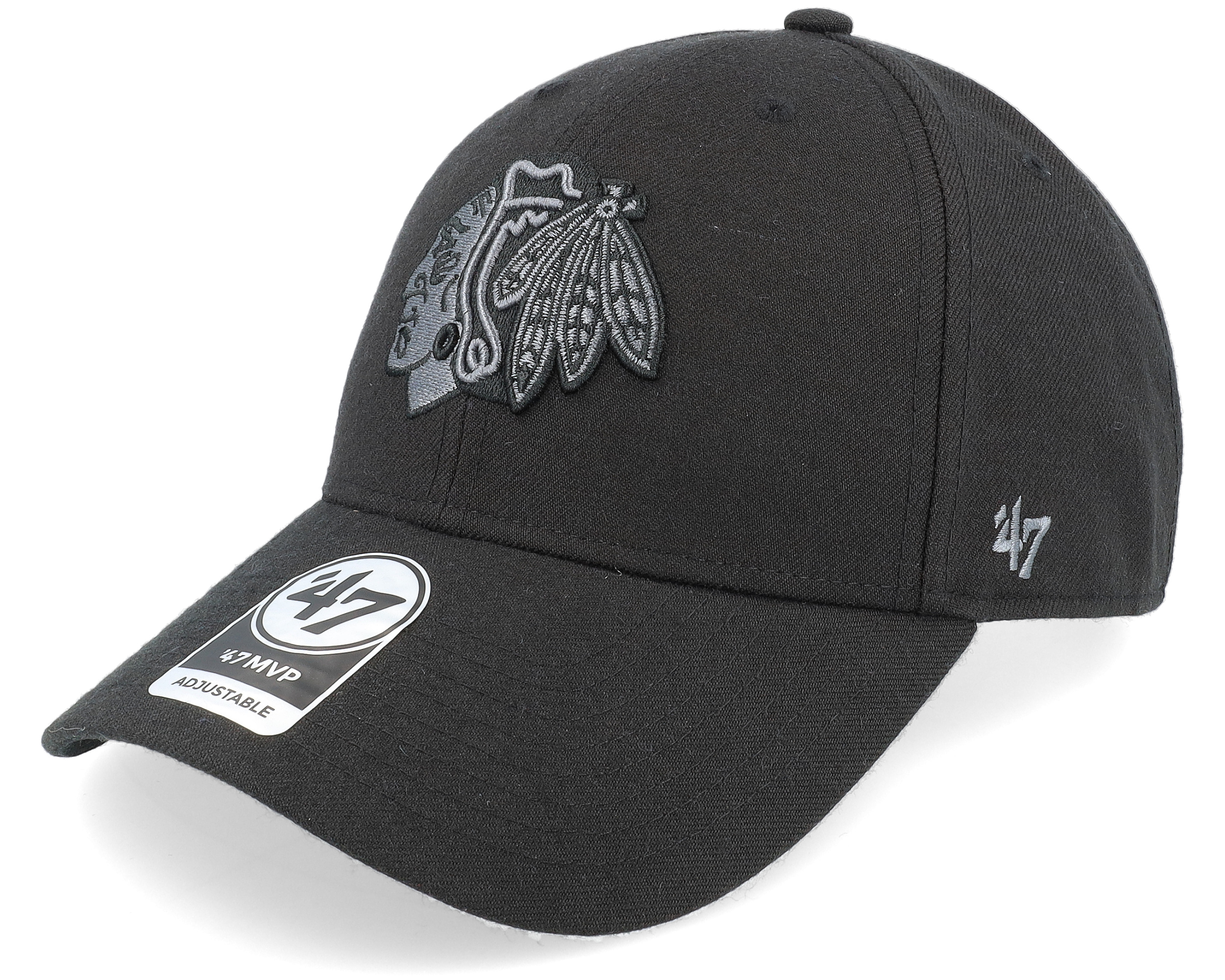Chicago Blackhawks NHL Mvp Black Adjustable - 47 Brand cap