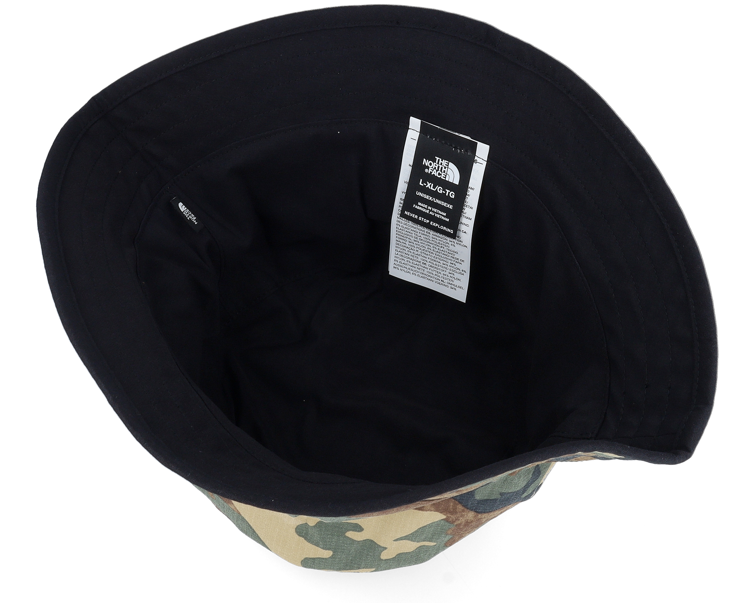 Class V Reversible Camo Print/Black Bucket - The North Face