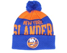 Kids New York Islanders Stretchark Knit Royal/Orange Pom - Outerstuff