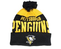 Kids Pittsburgh Penguins Stretchark Knit Black/Yellow Pom - Outerstuff
