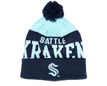 Kids Seattle Kraken Stretchark Knit Navy/Light Blue Pom - Outerstuff