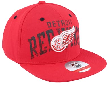 Kids Detroit Red Wings Life Style Printed Flatbrim Red Snapback - Outerstuff