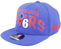 Youth Royal Philadelphia 76ers Collegiate Arch Knit Hat with Pom