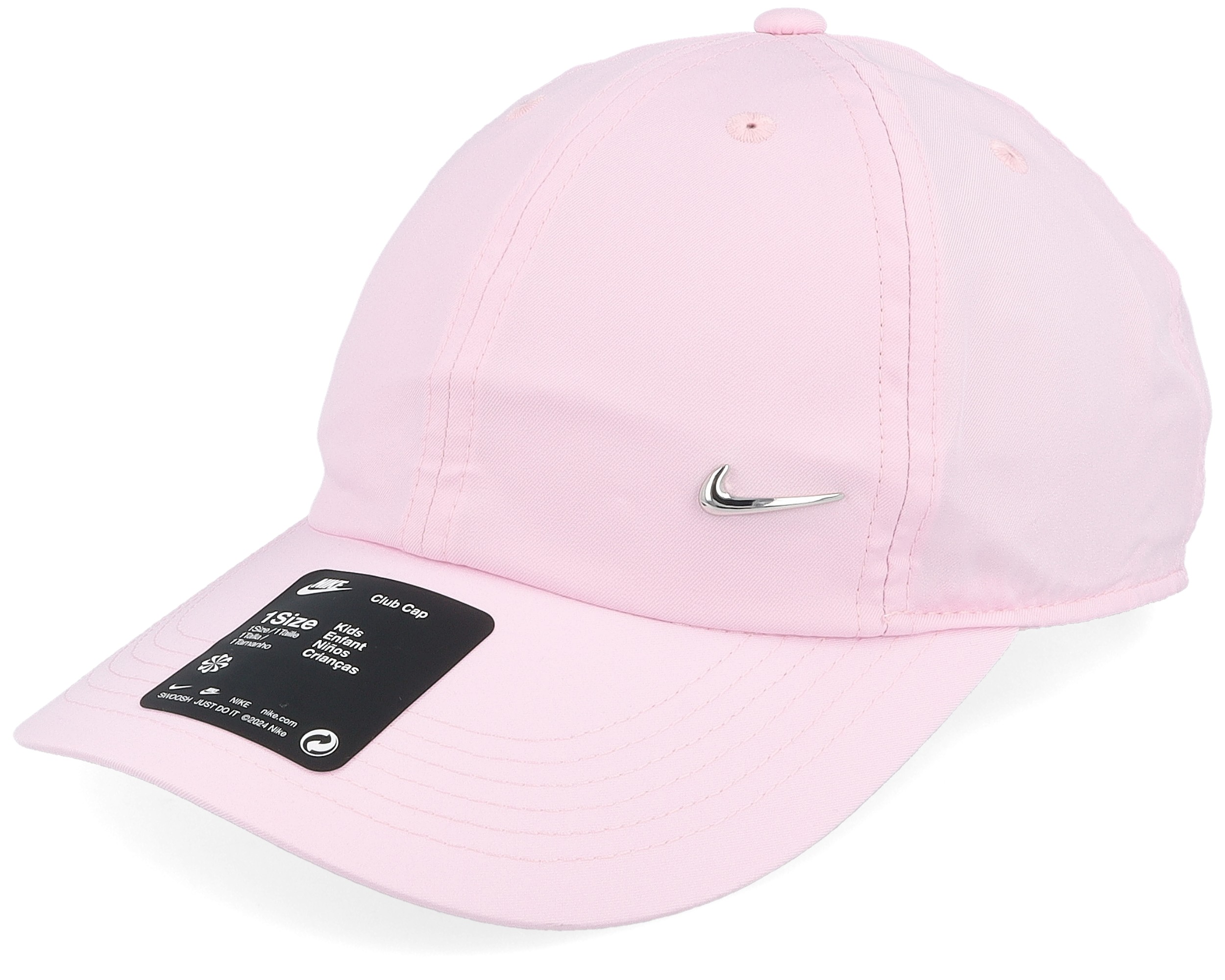 Kids Dri-fit Club Cap Metal Swoosh Pink Dad Cap