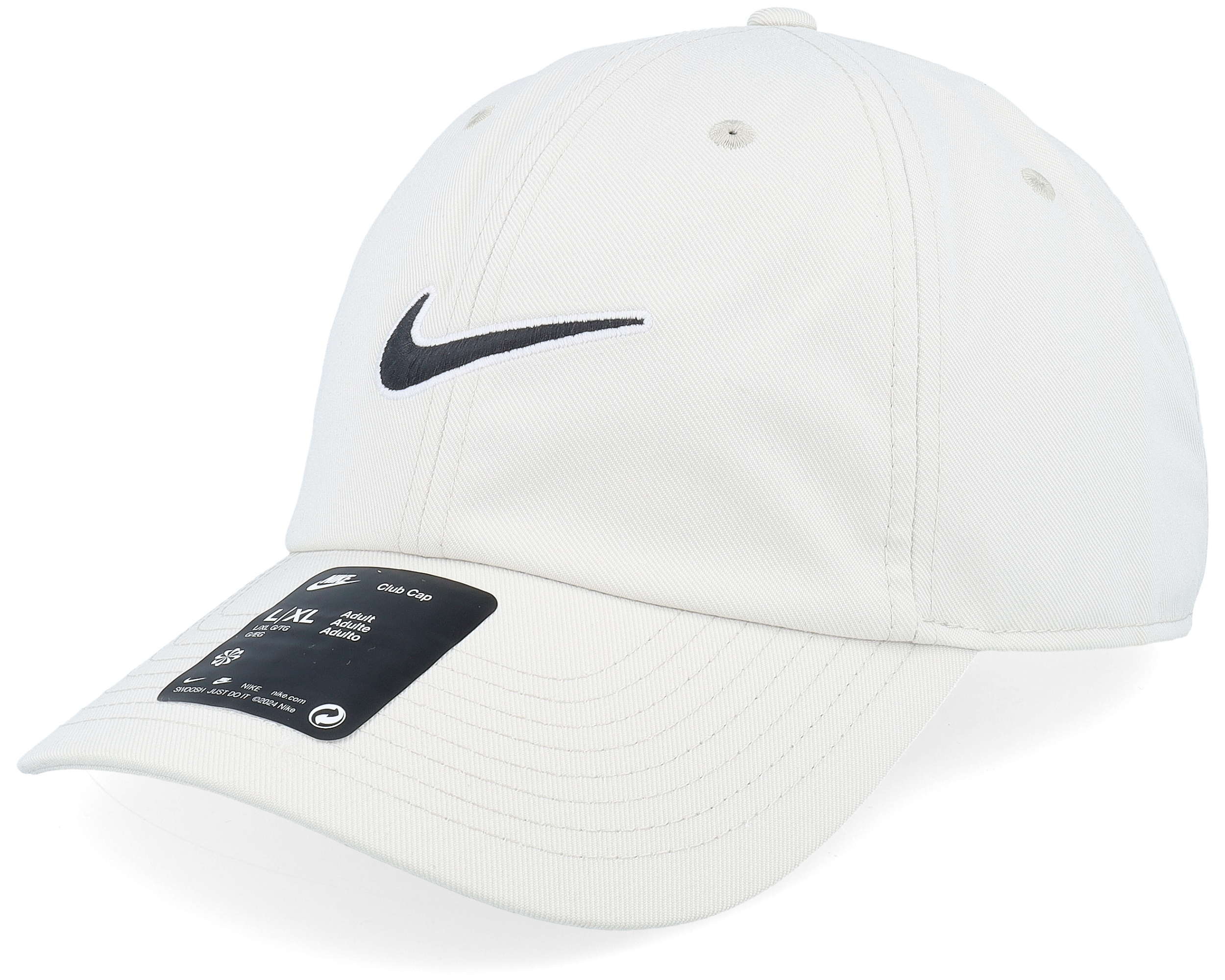 Club Swoosh Light Bone/Black Dad Cap - Nike | Hatstore.co.uk
