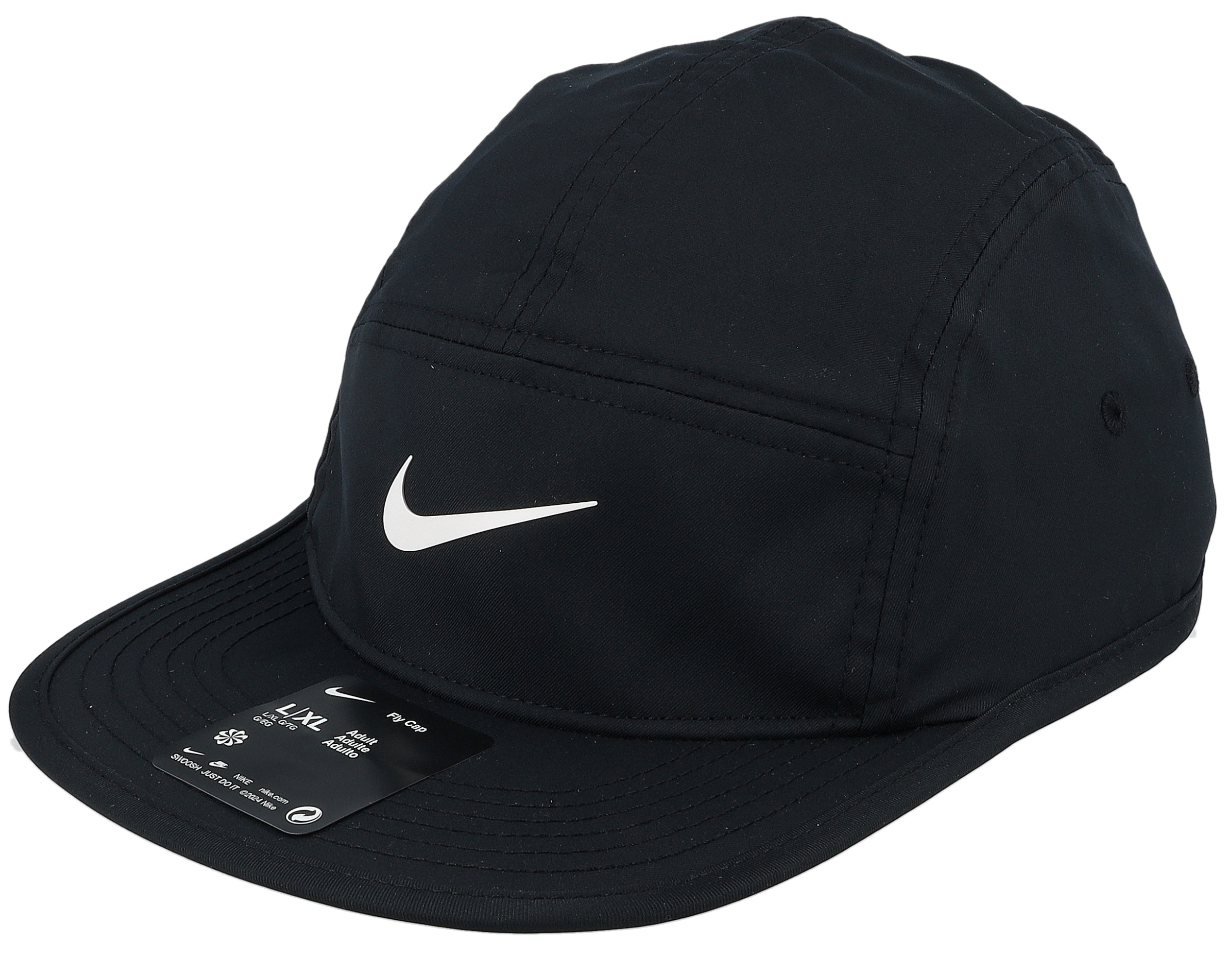 Fly Cap Black White 5 Panel Nike cap Hatstore