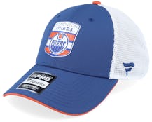 Edmonton Oilers Authentic Pro Draft Podium Aviator Blue/White Trucker - Fanatics