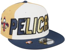New Orleans Pelicans 9FIFTY NBA 23 Back Half White/Beige/Navy Snapback - New Era