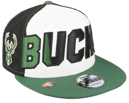 Milwaukee Bucks 9FIFTY NBA 23 Back Half White/Black/Green Snapback