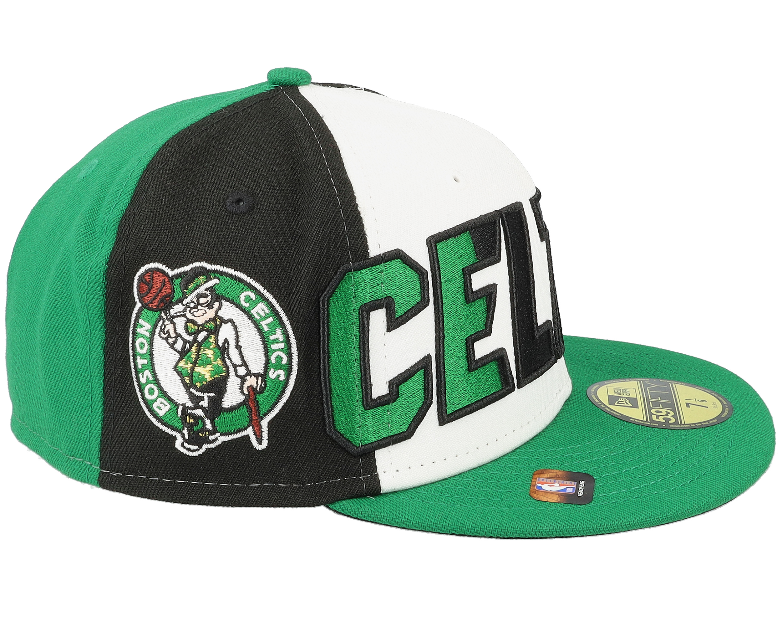 Boston Celtics 59FIFTY NBA 23 Back Half White/Black/Green Fitted