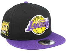 Los Angeles Lakers Team Patch 9FIFTY Black/Purple Snapback - New Era