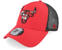 Chicago Bulls Team Camo Infill Red/Black Trucker - New Era