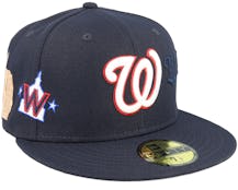 Washington Nationals Script 59FIFTY Navy/White Fitted - New Era