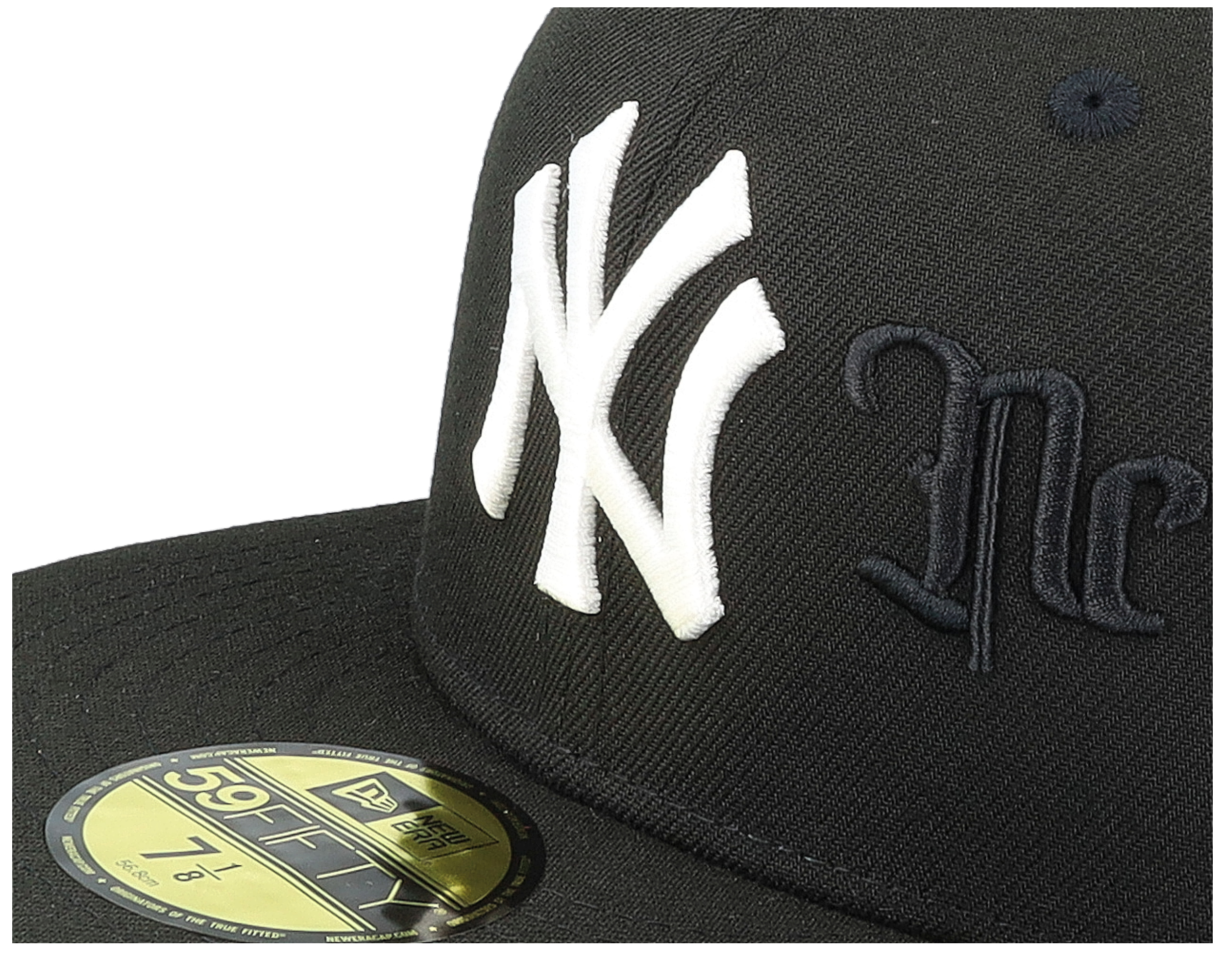 New York Yankees Script 59FIFTY Black/White Fitted