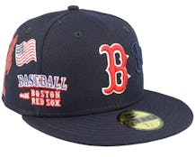 Boston Red Sox Script 59FIFTY Navy Fitted - New Era