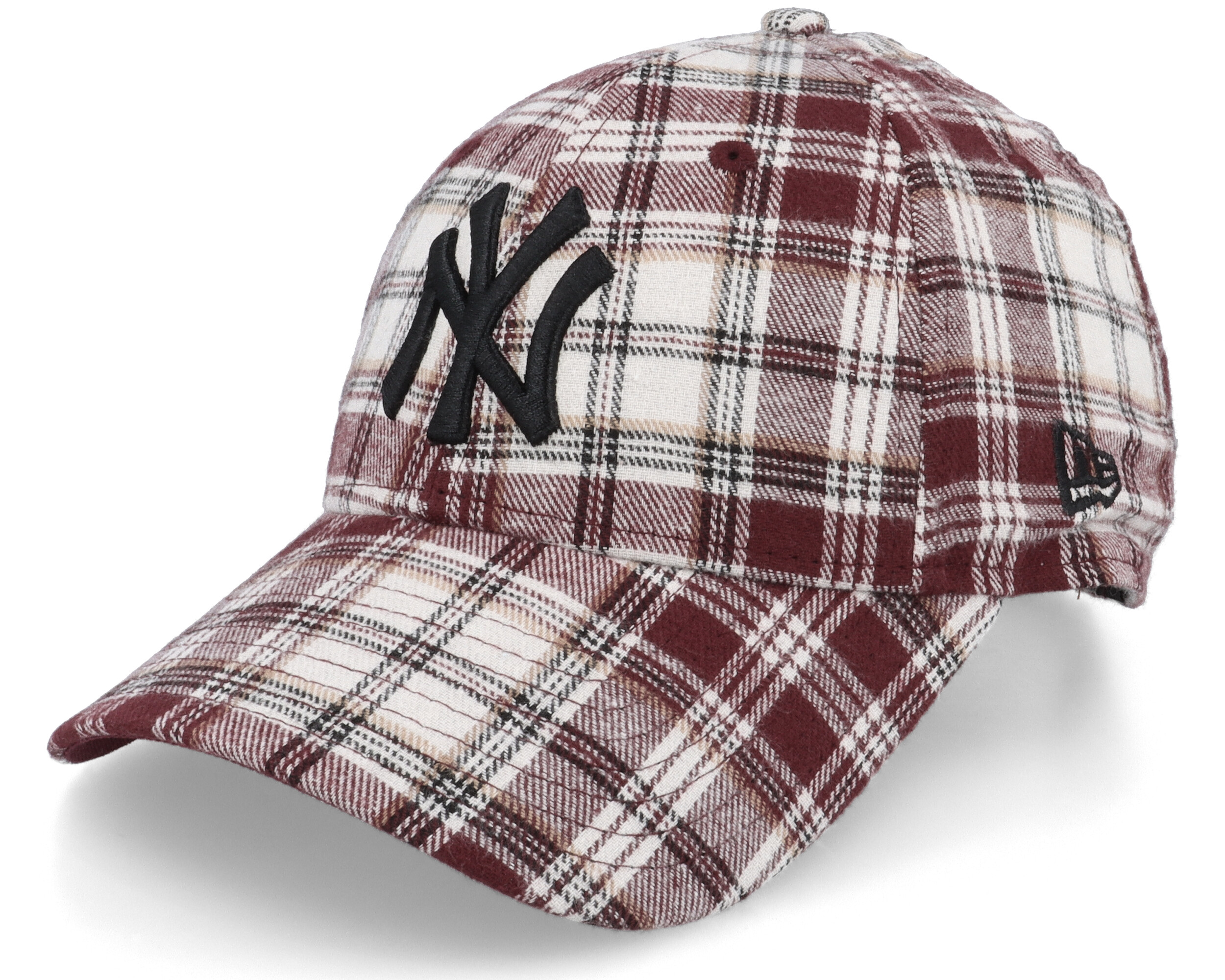 Casquette New York Yankees Plaid Camo 9FORTY Maroon Adjustable - New Era