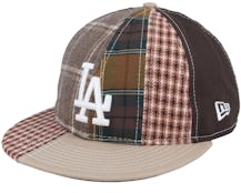Los Angeles Dodgers MLB Patch Panel 9FIFTY Rc Los Camel/White Strapback - New Era