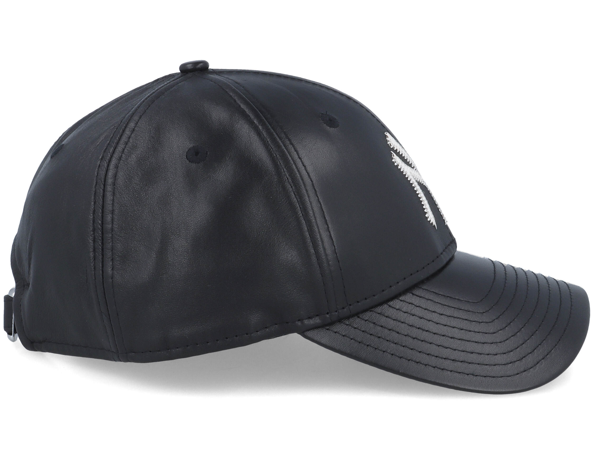 New York Yankees MLB Leather 9FORTY Black/White Adjustable