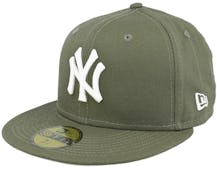 New York Yankees League Essential 59FIFTY Olive/White Fitted - New Era