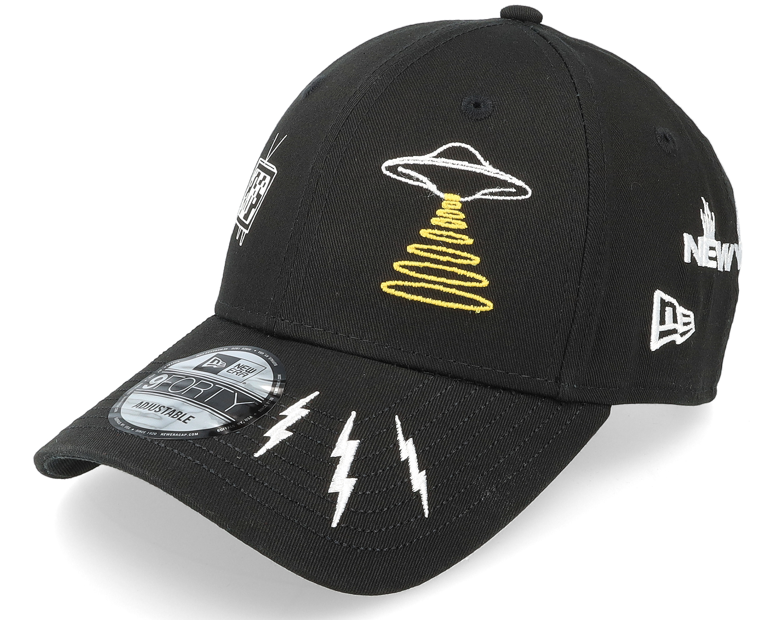 ◎New Era◎ 940UNST OUTDOOR GRAPHIC BLK 14440837 Graphic NY 9FORTY Black Adjustable - New Era | Hatstoreworld.com