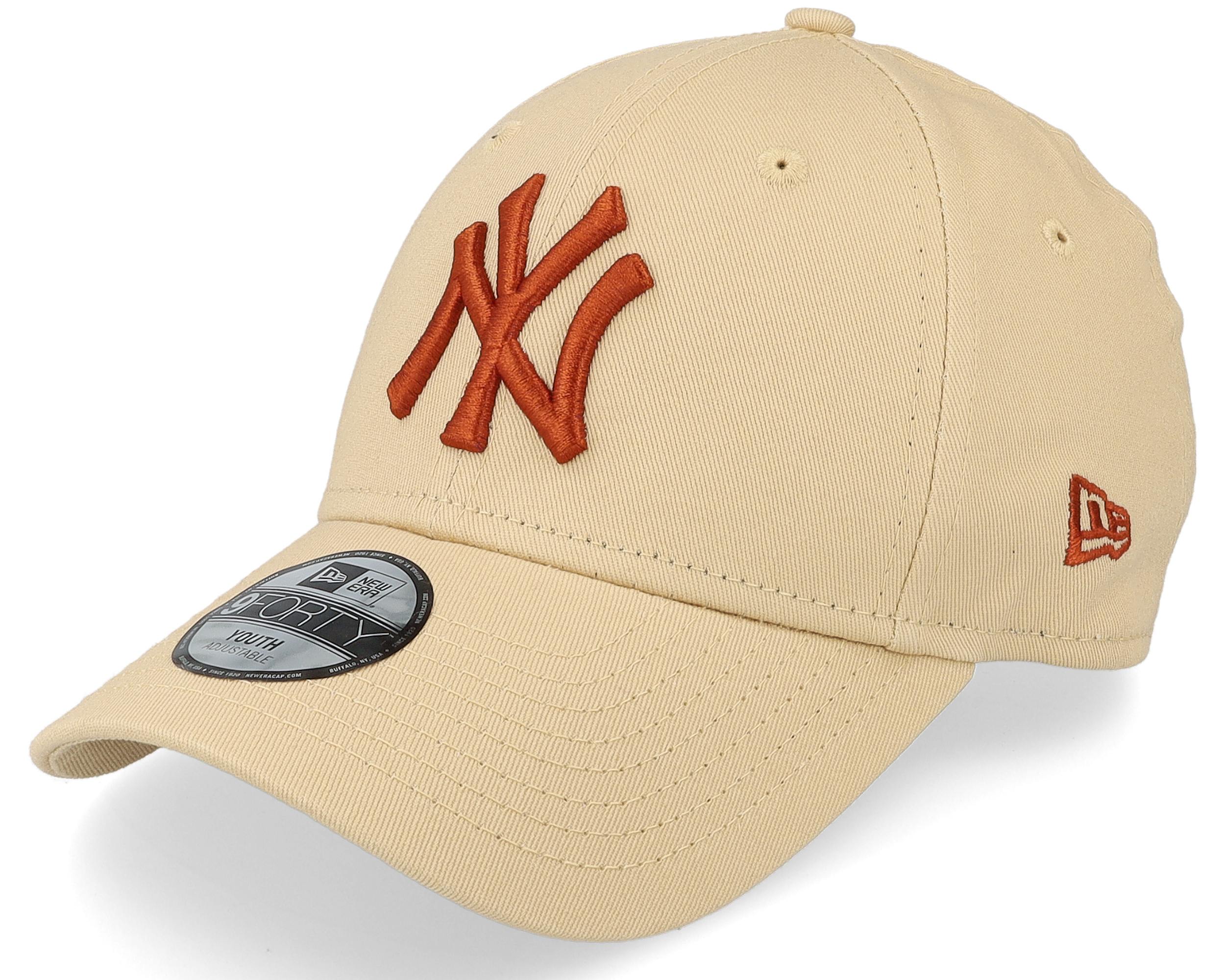 Kids New York Yankees League Essential 9FORTY Oatmeal/Brown Adjustable ...